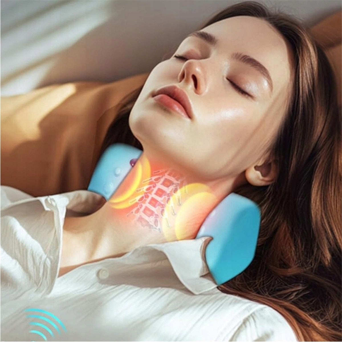 3 INTENSITY ELECTRIC NECK MASSAGER WITH HEAT THERAPY AND VIBRATION Packaging status original