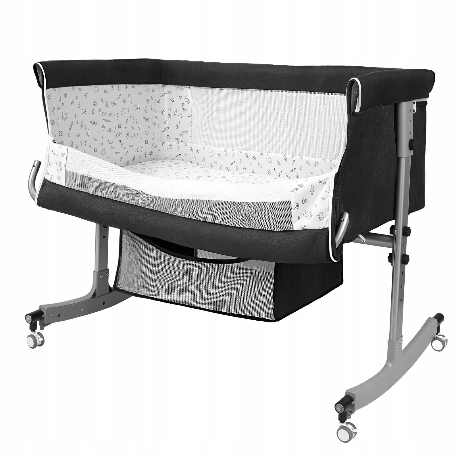 3 In 1 Baby Bedside Crib with Removable Mosquito Net,Baby Cradle with Wheel Manufacturer code 4496030ESA