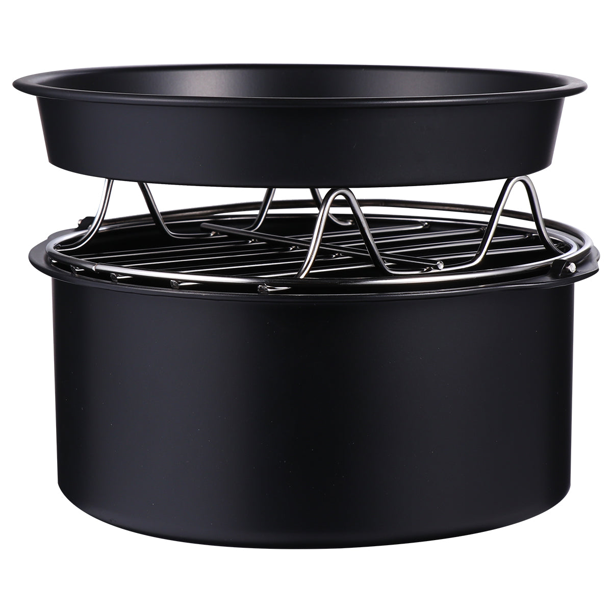 3 PCS METAL AIR FRYER ACCESSORIES CAKE BASKET PIZZA PAN TOOLS SET