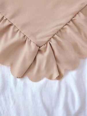 3 PIECE MICROFIBER BEDDING SET FRILLS GLAMOUR 200X220 CM BEIGE Manufacturer code 200x220 falbanki