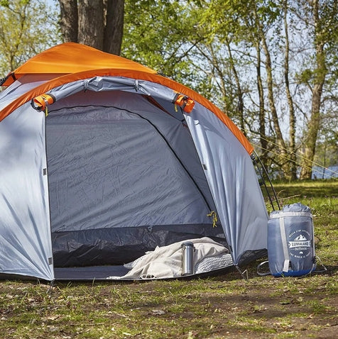 3 Person Tent Pop Up FOLDING IN 10 SEC. grey 220 x 220 x 130 Brand no brand