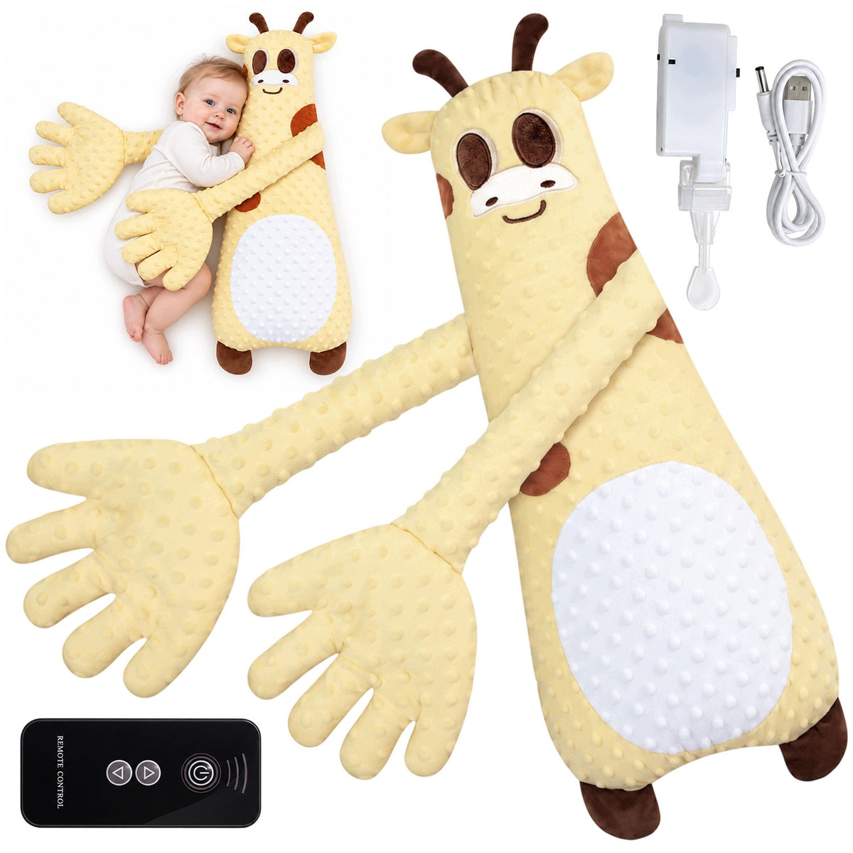 3 Speeds of Sticking Plush Sleeping Fawn, Gift for Boys