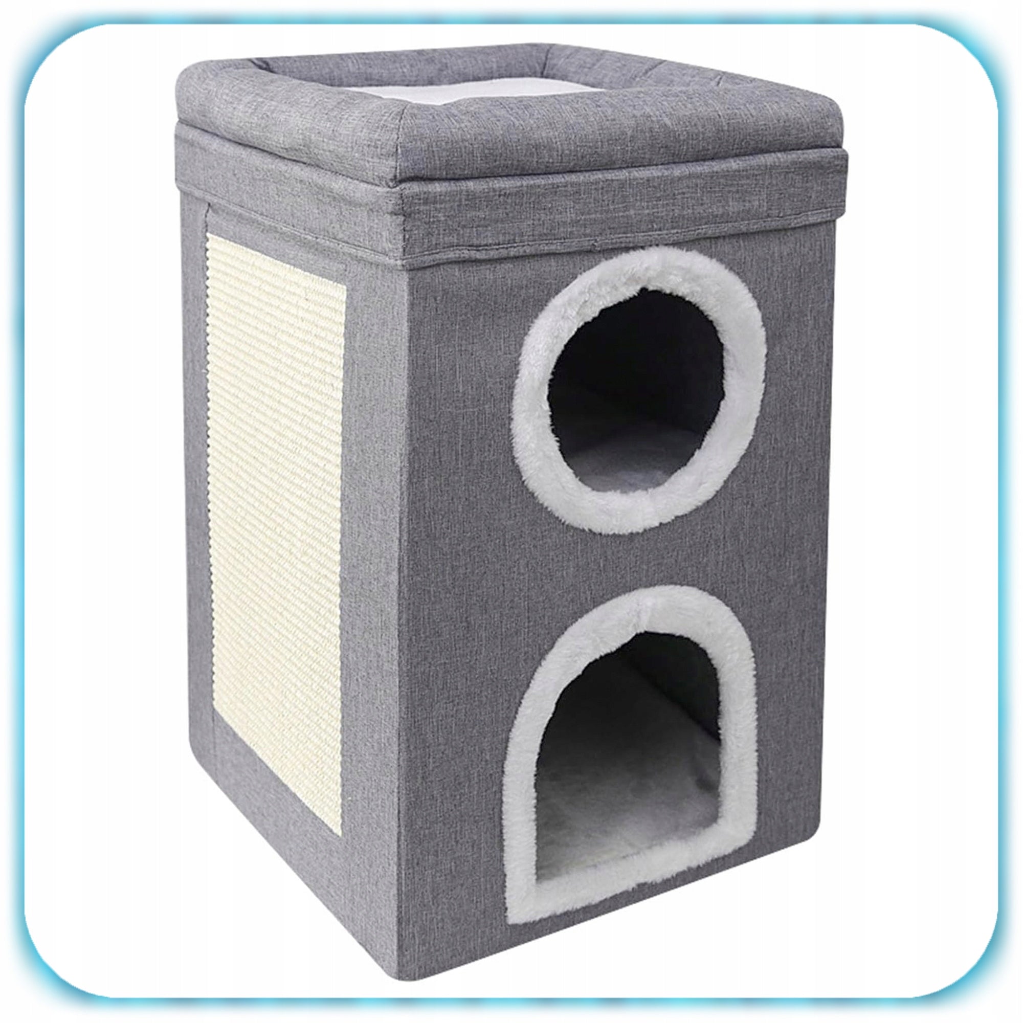 3-TIER CAT HOUSE BOOTH FOLDING SCRATCHING POST 42x41x65CM TOWER BED Product width 40 cm