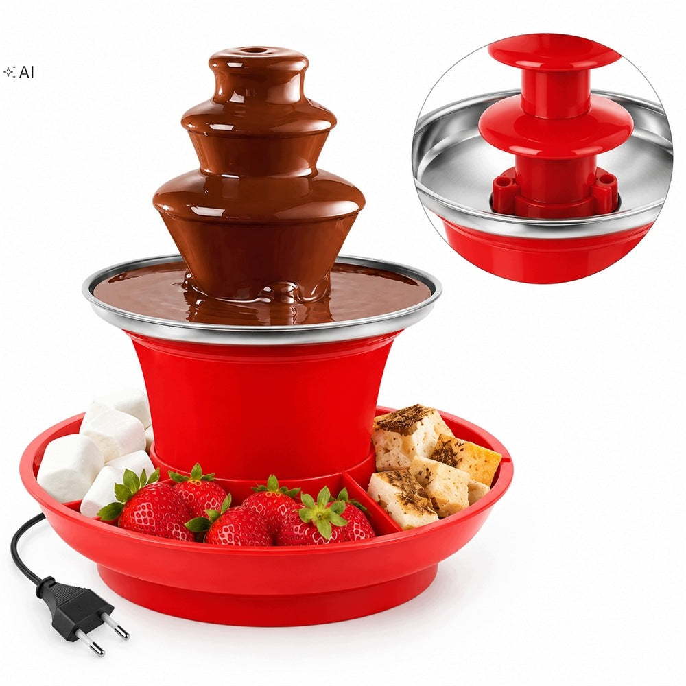 3-TIER CHOCOLATE FOUNTAIN, CHOCOLATE FOUNTAIN FOR PARTIES, 35 IN.