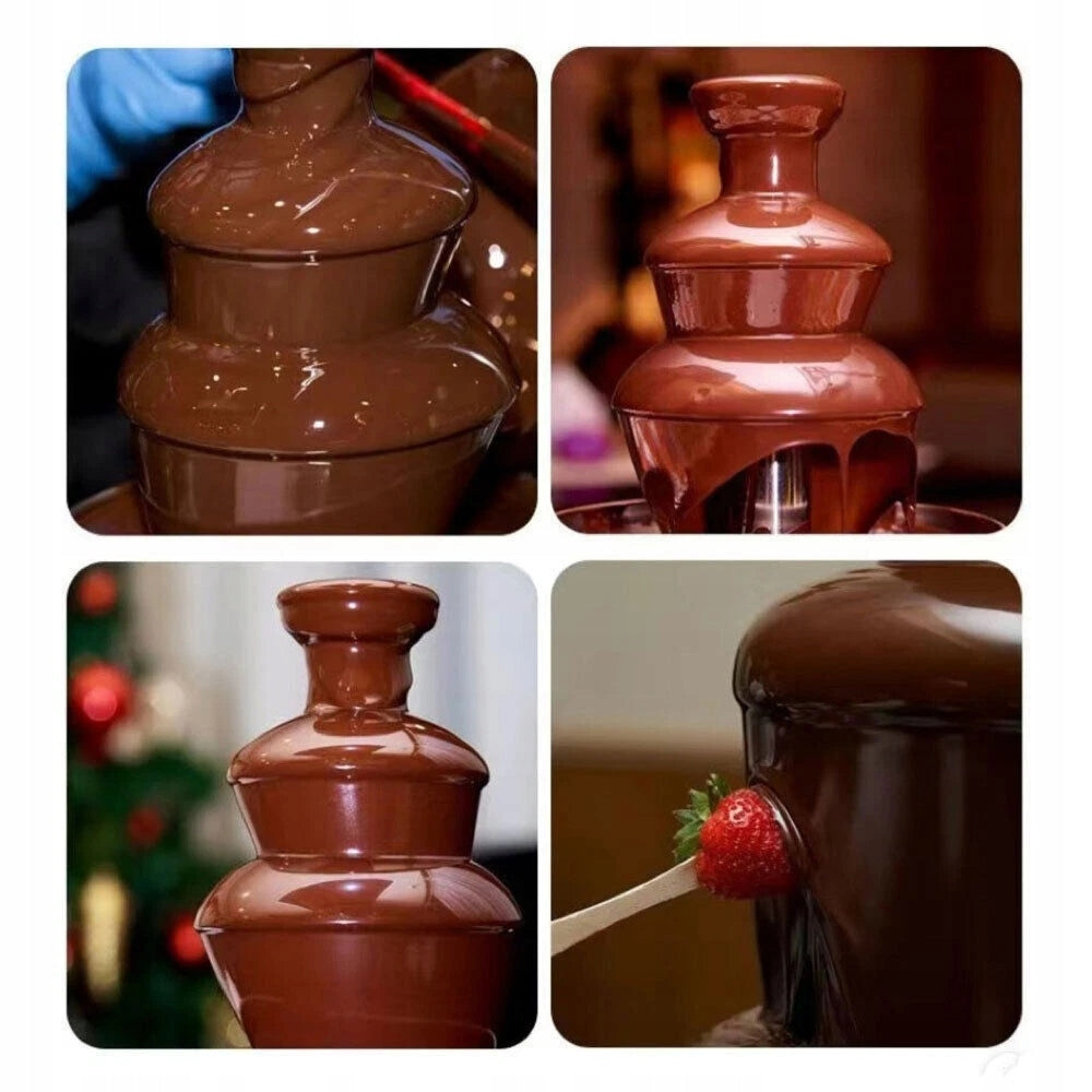 3-TIER CHOCOLATE FOUNTAIN,STAINLESS STEEL ELECTRIC FONDUE SET Brand no brand