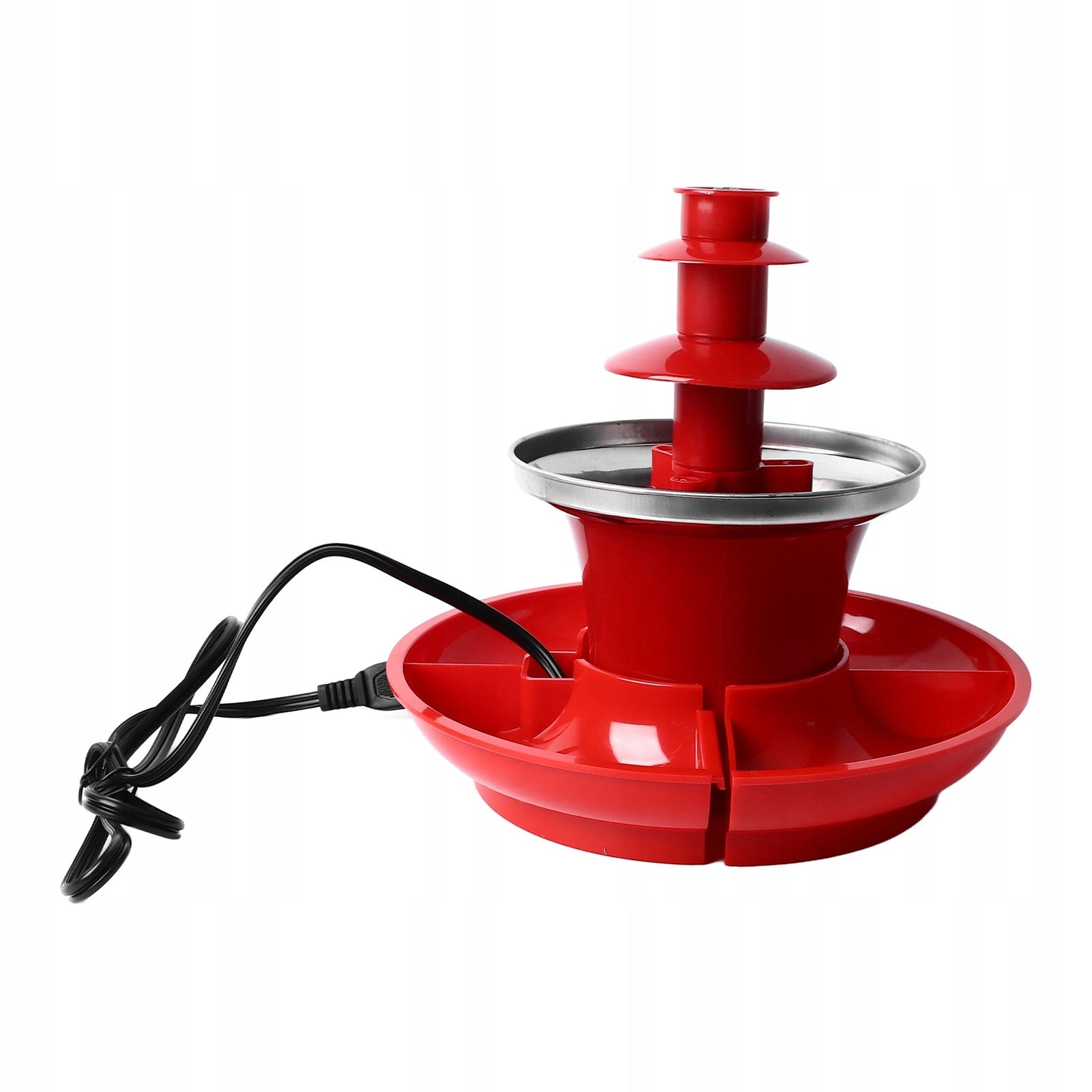 3-Tier Chocolate Fountain, Electric Steel Chocolate Fondue n Dominant color multicolor