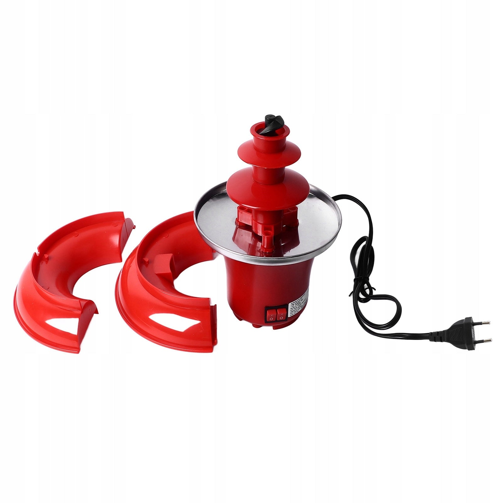 3-Tier Chocolate Fountain, Electric Steel Chocolate Fondue n