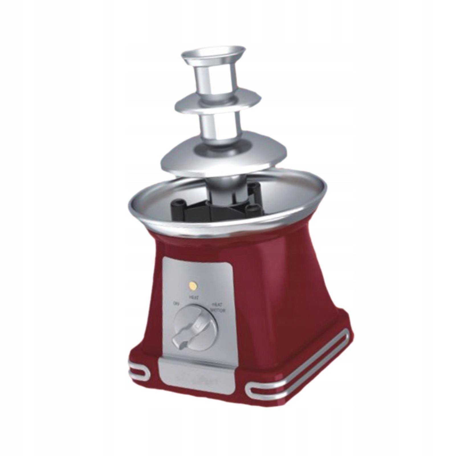 3 Tier Electric Chocolate Fondue 9 inch Tall Fountain Machine Melts Cheese