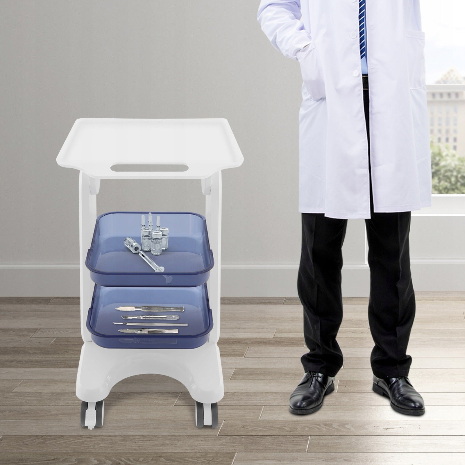 3-Tier Medical Cart Beauty Salon Storage Cart Tool Storage Cart 44*36*76cm Manufacturer code MR2GOB-006300