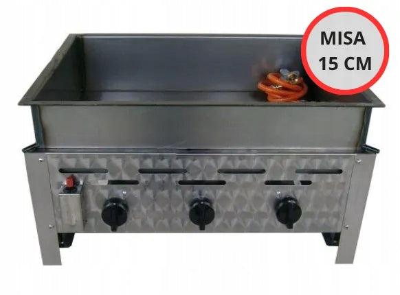 3-burner gas fryer 13,5 kw with 15 cm bowl - gastrorent.pl