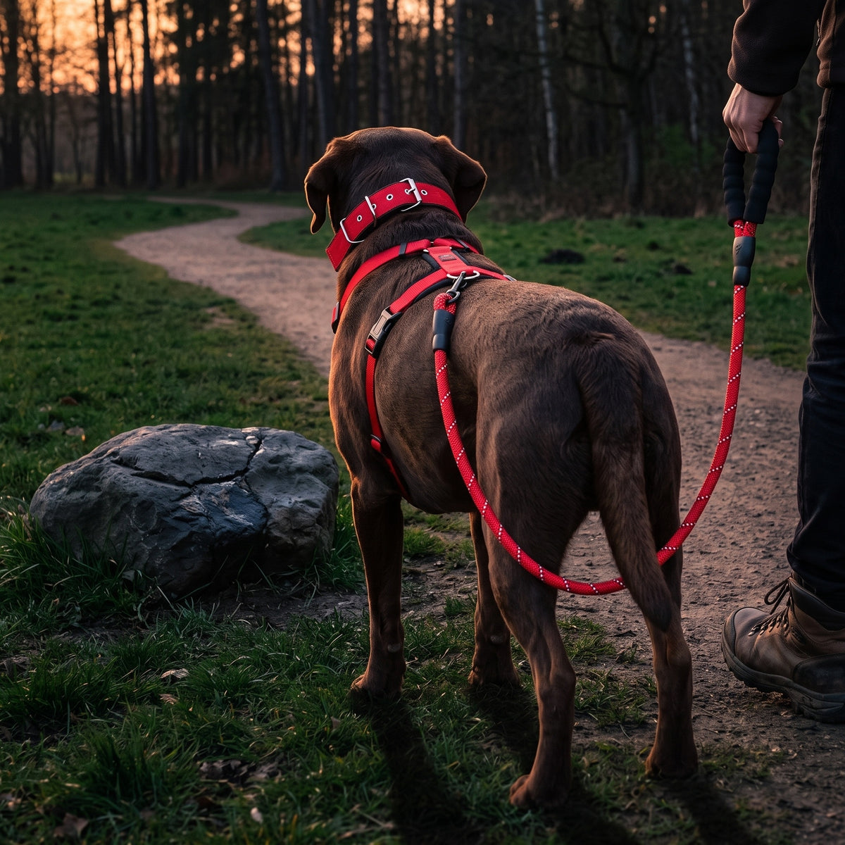 3-in-1 Dog Leash Set (1.5m) with Harness and Collar for Large Dogs (16-30kg) Packaging status original