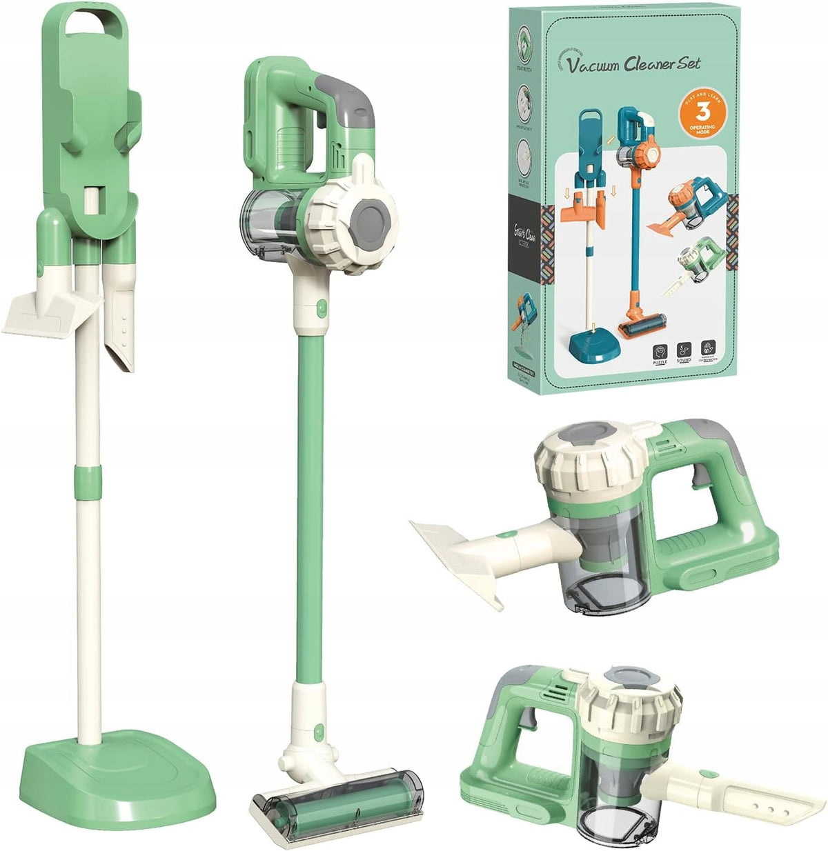 3 in 1 Functional Vacuum Cleaner for Kids, Toy