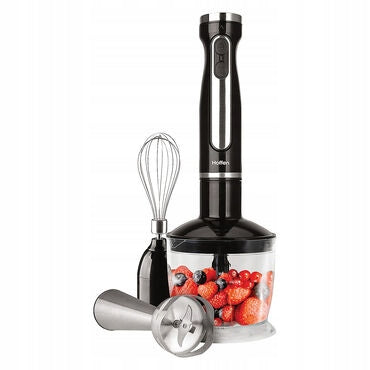 3-in-1 Hand Blender Hoffen, 1000 W, with accessories, black NEW MODEL Packaging status original