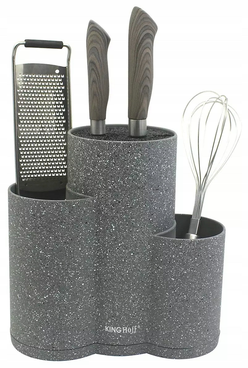 3-in-1 Marbled Knife Block Kinghoff Product height 23 cm