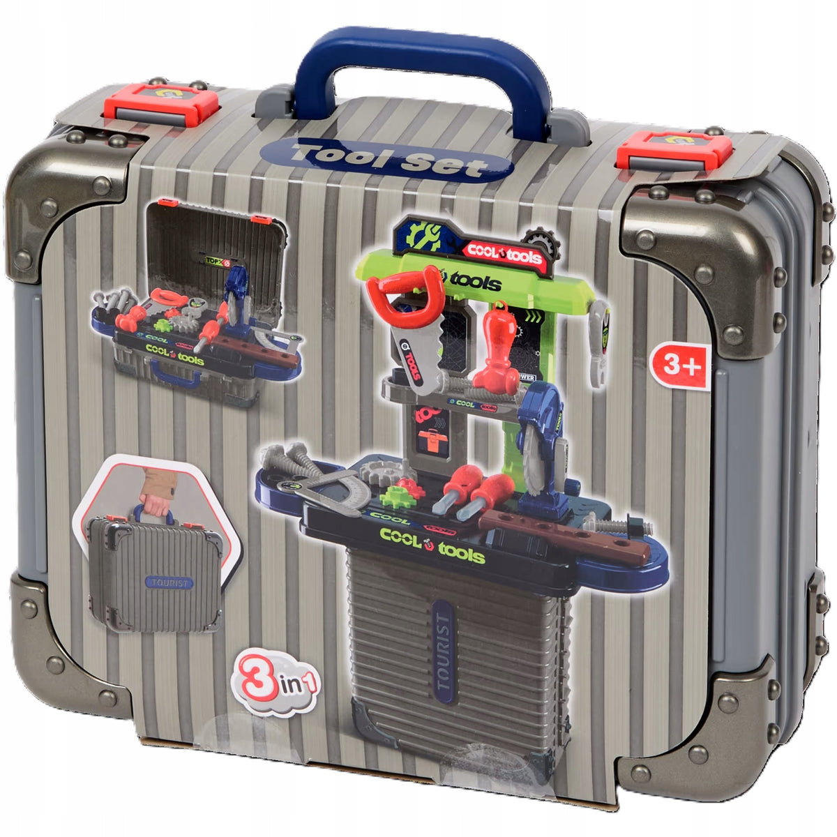 3-in-1 Playset - Tool Table in Case with Accessories EAN (GTIN) 5902973722253