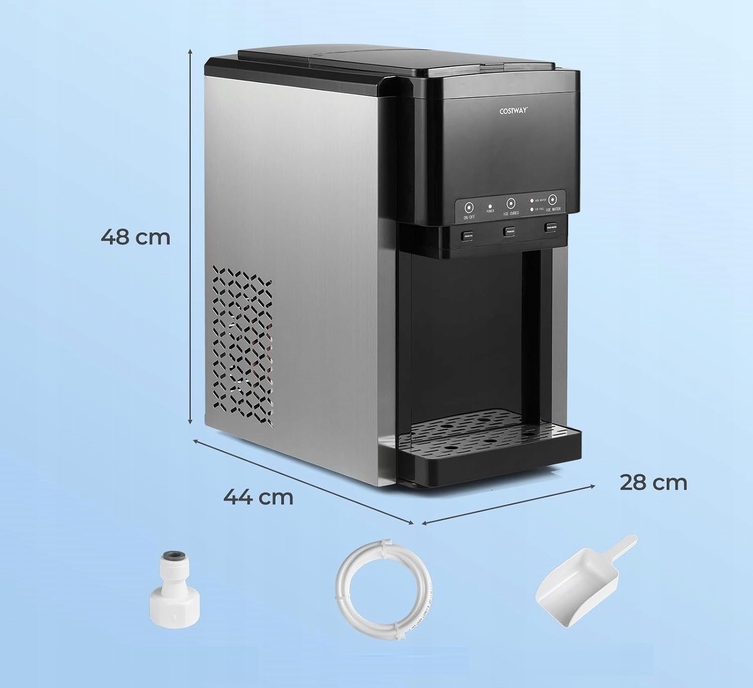 3-in-1 Water Dispenser with Ice Maker and Costway Ice Crushing Function Manufacturer code FP11060DE-BK