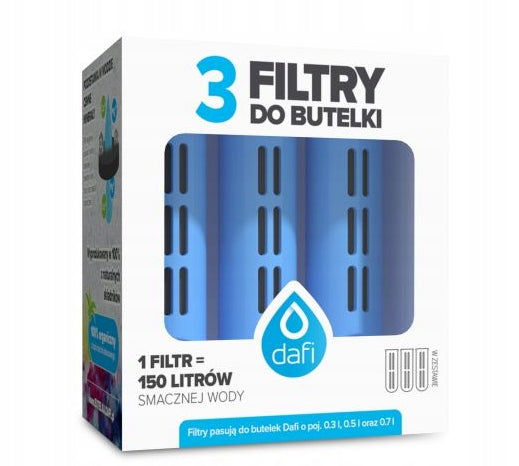 3 pcs filters for bottle Dafi Soft and Solid Blue