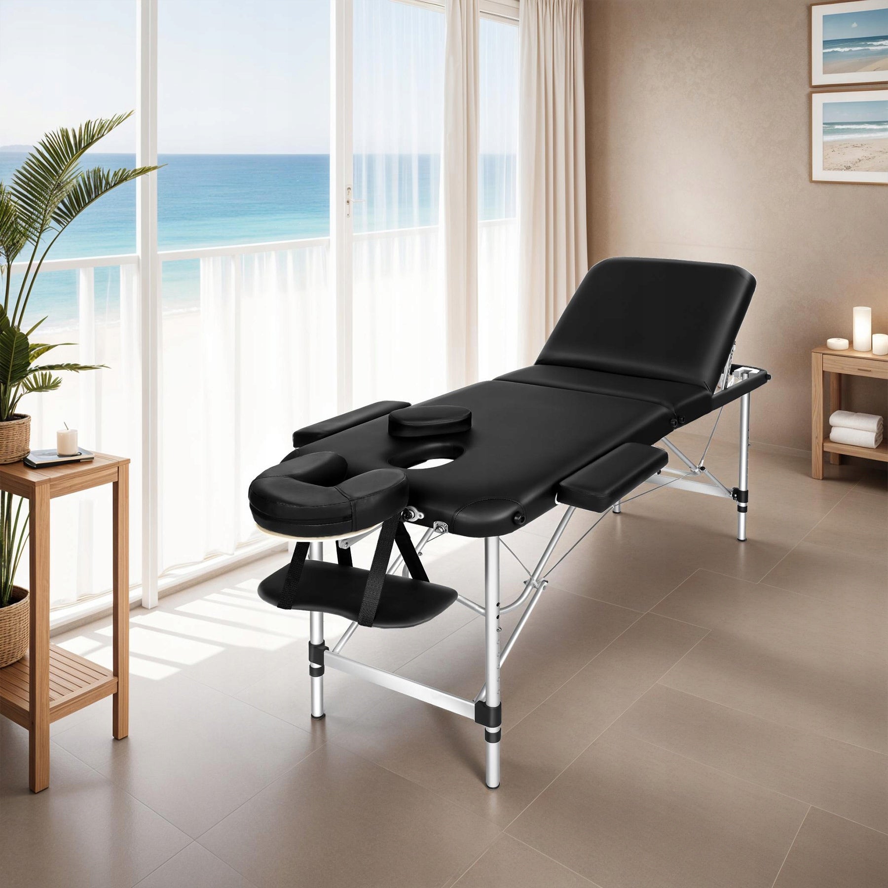 3-zone massage table with 5 cm padding and aluminum frame Manufacturer code 401045
