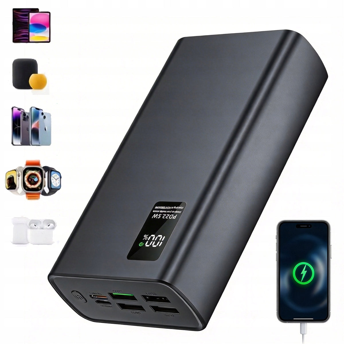 30000mAh Powerbank Fast Charging 20W USB-C USB-A PD3.0 QC3.0.