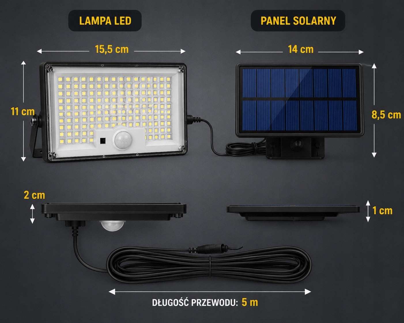 300W LED Solar Lamp with Motion Sensor + Remote Control | Powerful LED Solar Lamp Manufacturer code Mocna Lampa Solarna LED