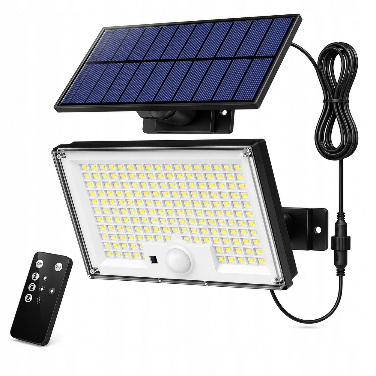 300W LED Solar Lamp with Motion Sensor + Remote Control | Powerful LED Solar Lamp