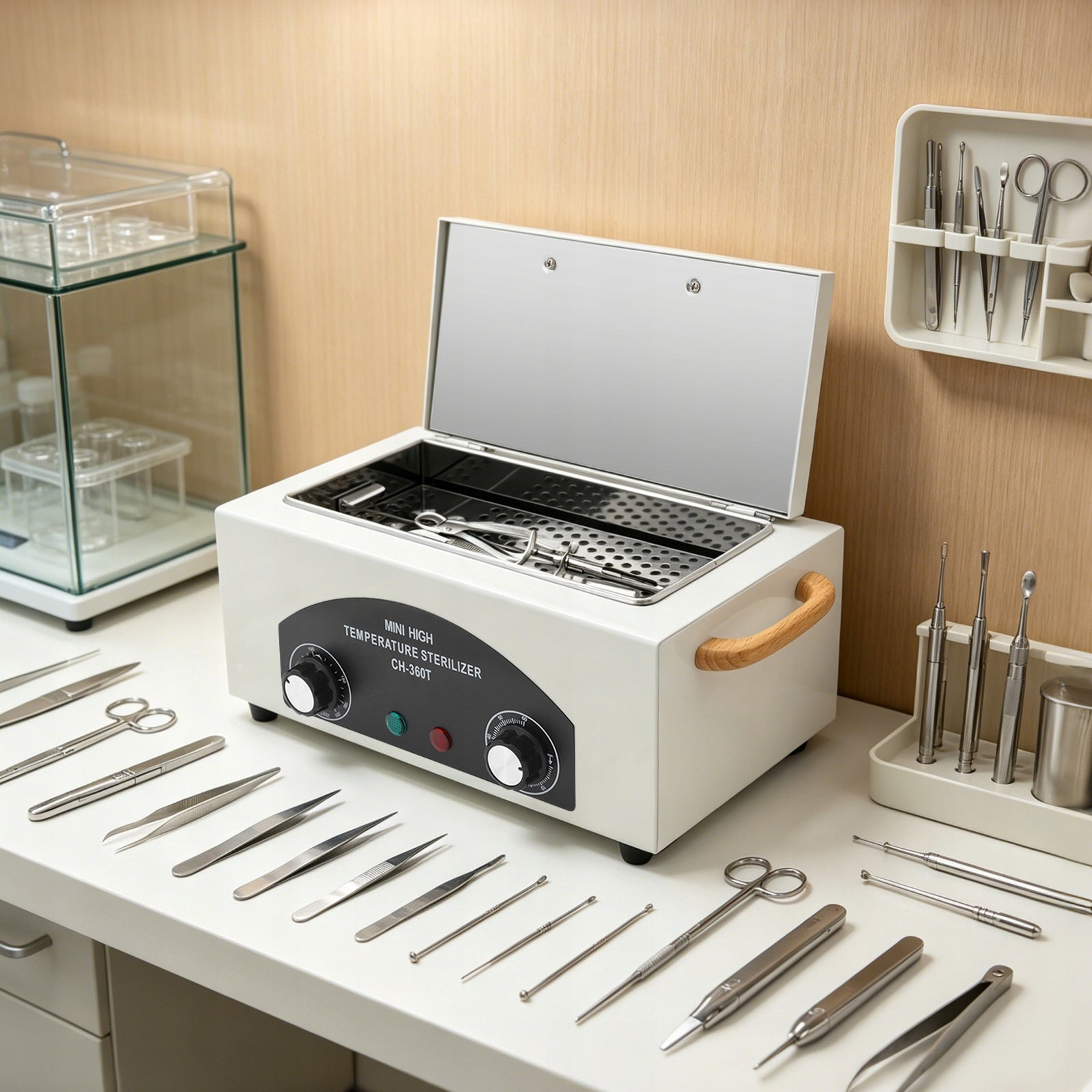 300W METAL TOOL CLEANING BOX, HIGH-TEMPERATURE NAIL DISINFECTION CABINET Brand no brand