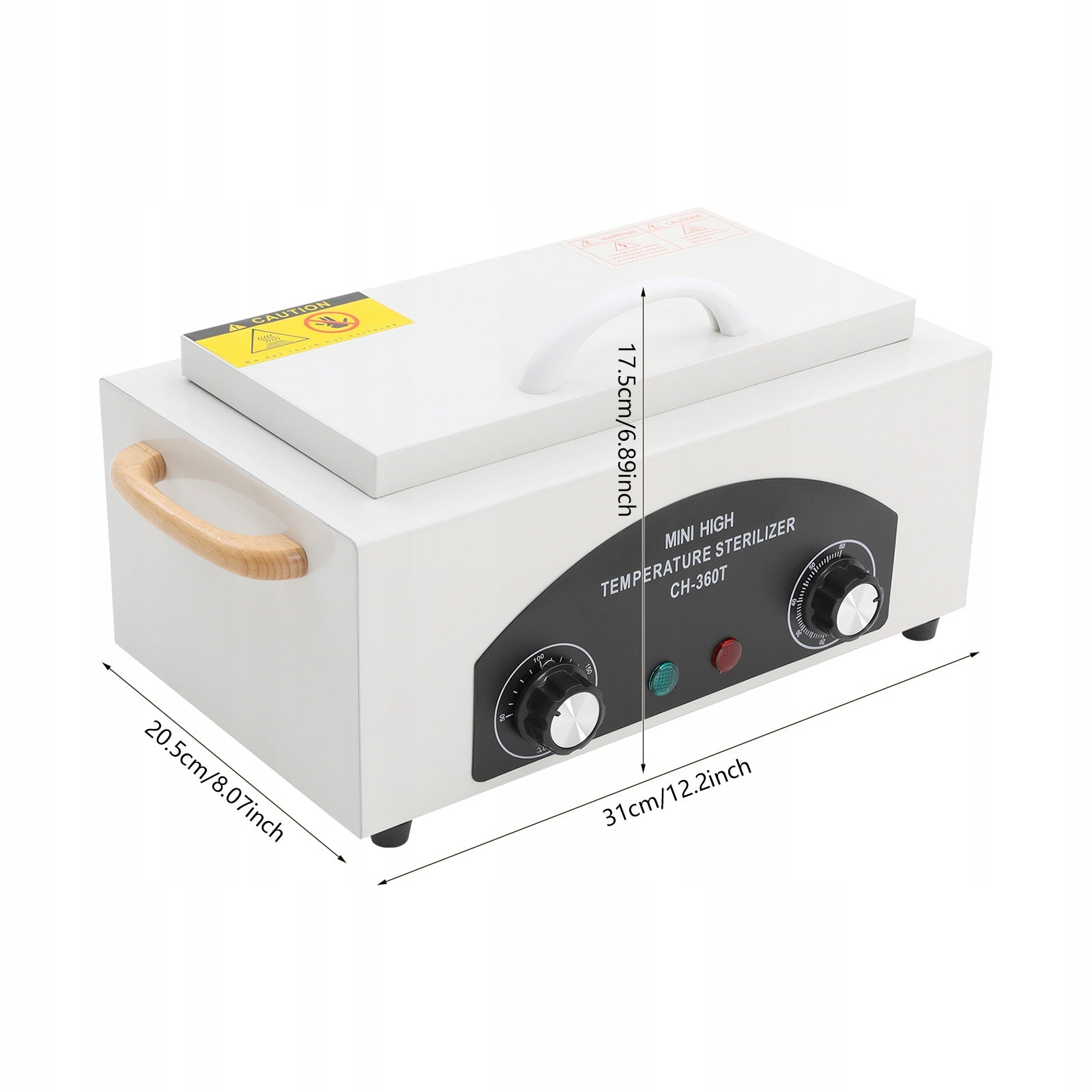 300W Metal Tool Cleaning Box 2L 122-428°F Adjustable for Salon Home Packaging status original