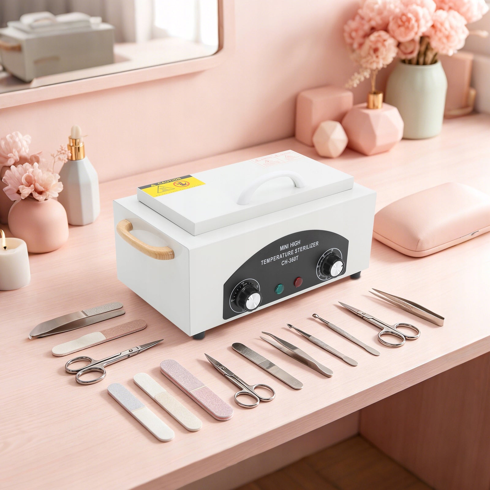 300W Metal Tool Cleaning Box High Temperature Nail Tool Cleaning Machine Brand Soulima