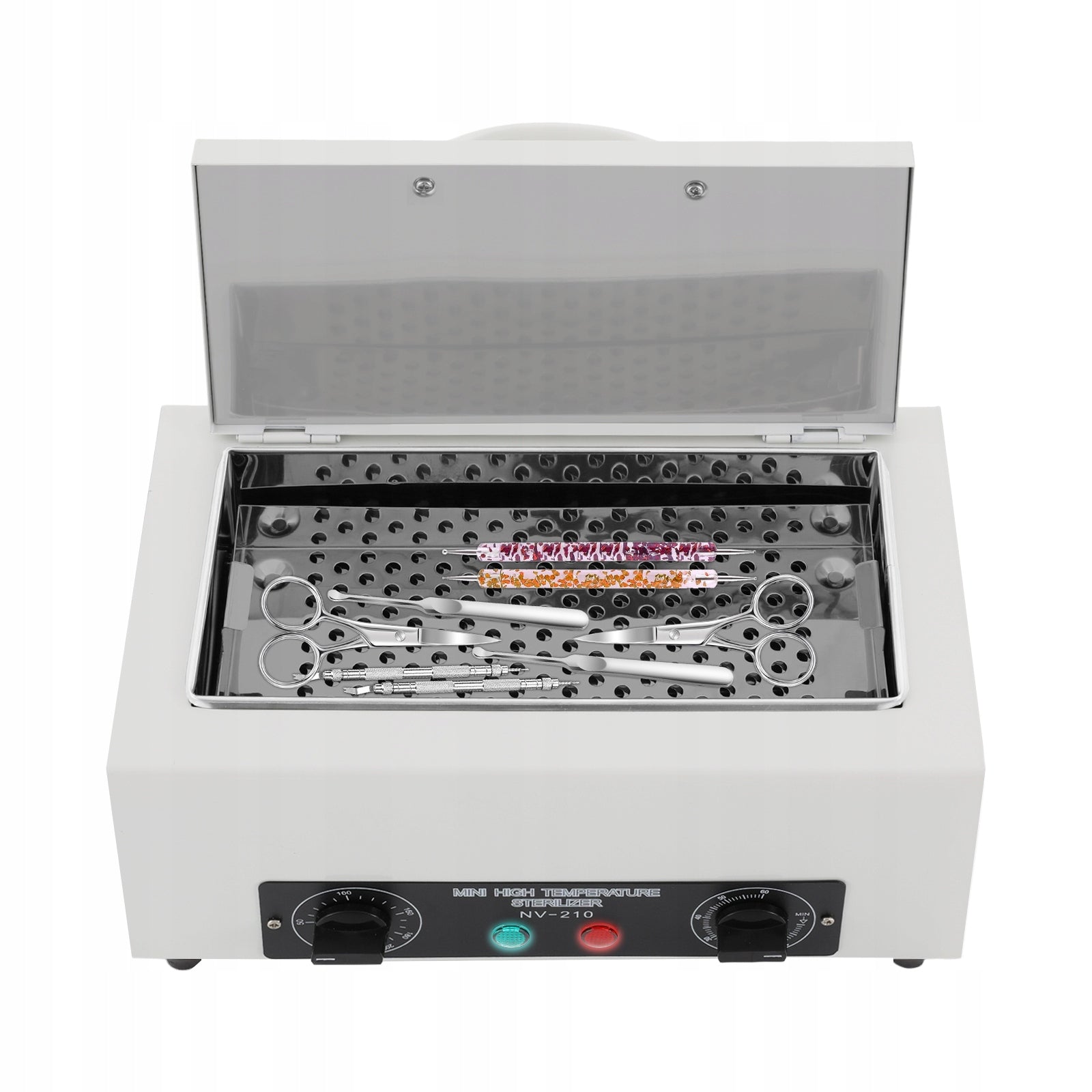 300W Nail Tool Steriliser, High-Temperature Dry Cabinet Nail Tool Cleaner