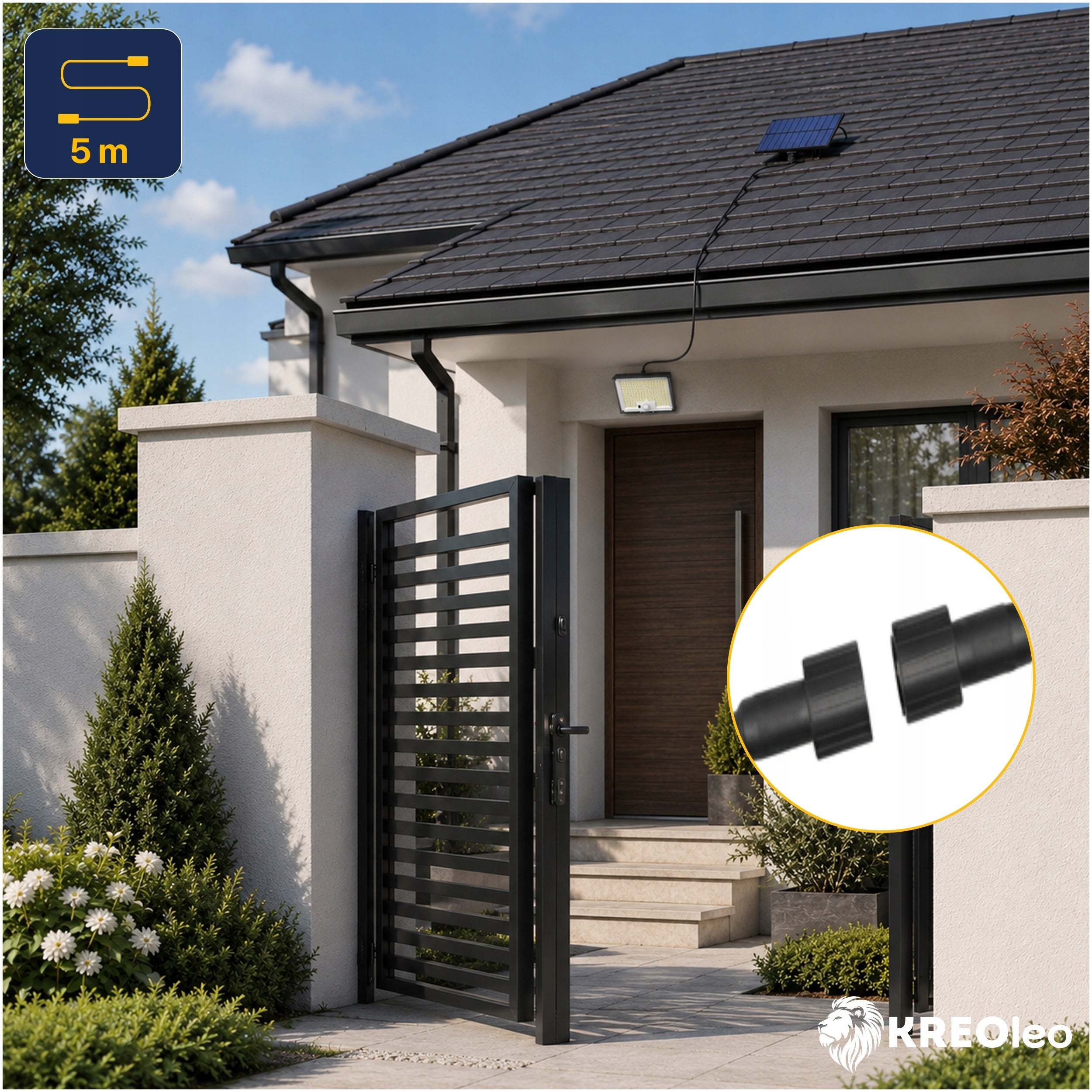 300W SOLAR LED LAMP WITH MOTION TWILIGHT SENSOR WITH SEPARATE REMOTE CONTROL PANEL Manufacturer code ULICZNA SOLARNA OGRODOWA 300W MOCNA LAMPA