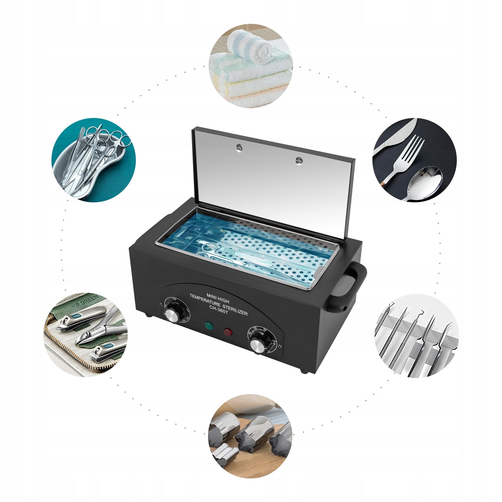 300w Nail Tool Sterilizer High-Temperature Sterilizer with Timer Manufacturer code GF15645