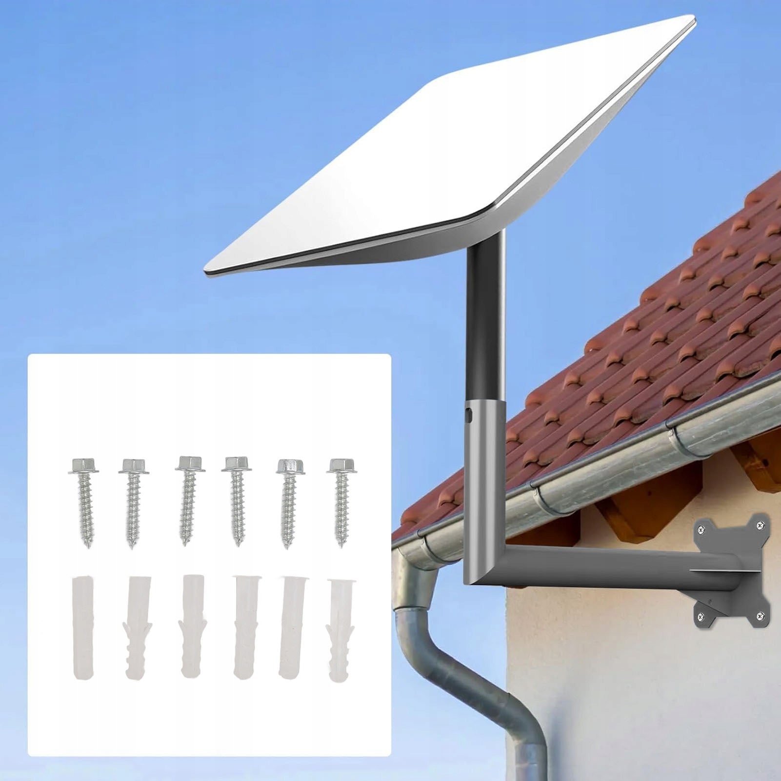 30CM SATELLITE MOUNT WALL ANTENNA MOUNT FOR STARLINK V2 GREY Manufacturer code 0890085476