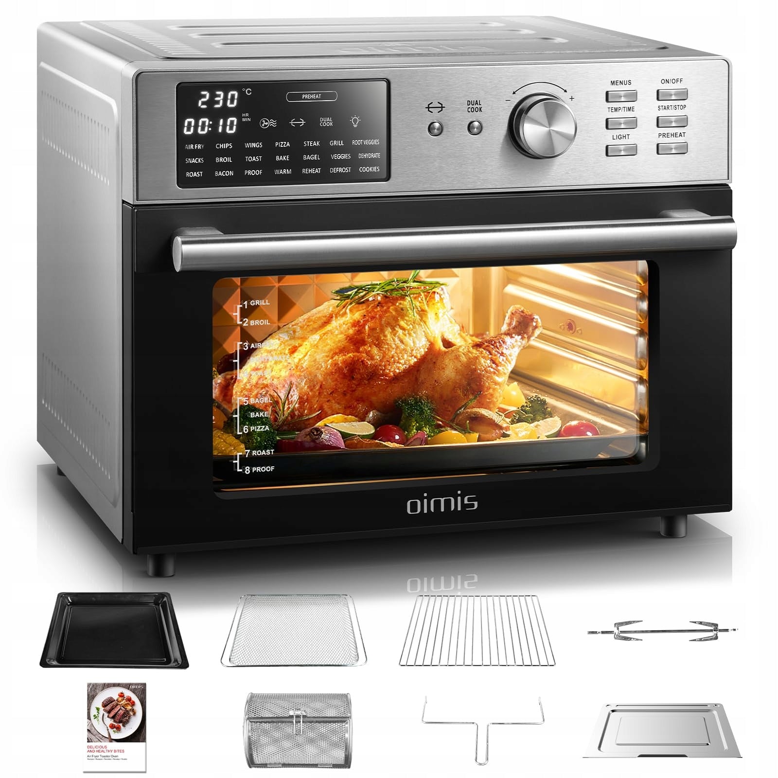 30L Air Fryer Oven w/ Rotisserie, 1800W