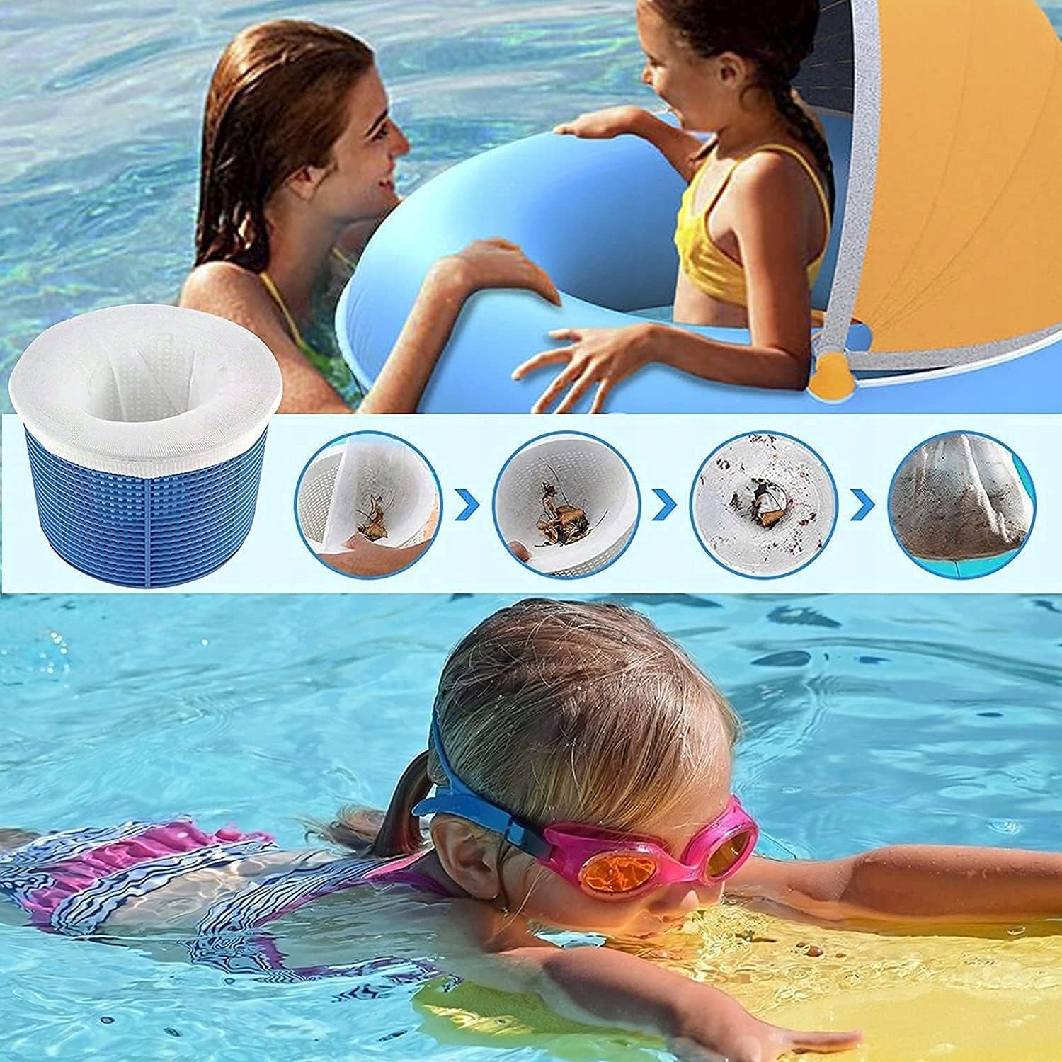 30X OFF-GROUND POOL SCRAPING SOCKS, NYLON MESH SOCKS Brand no brand