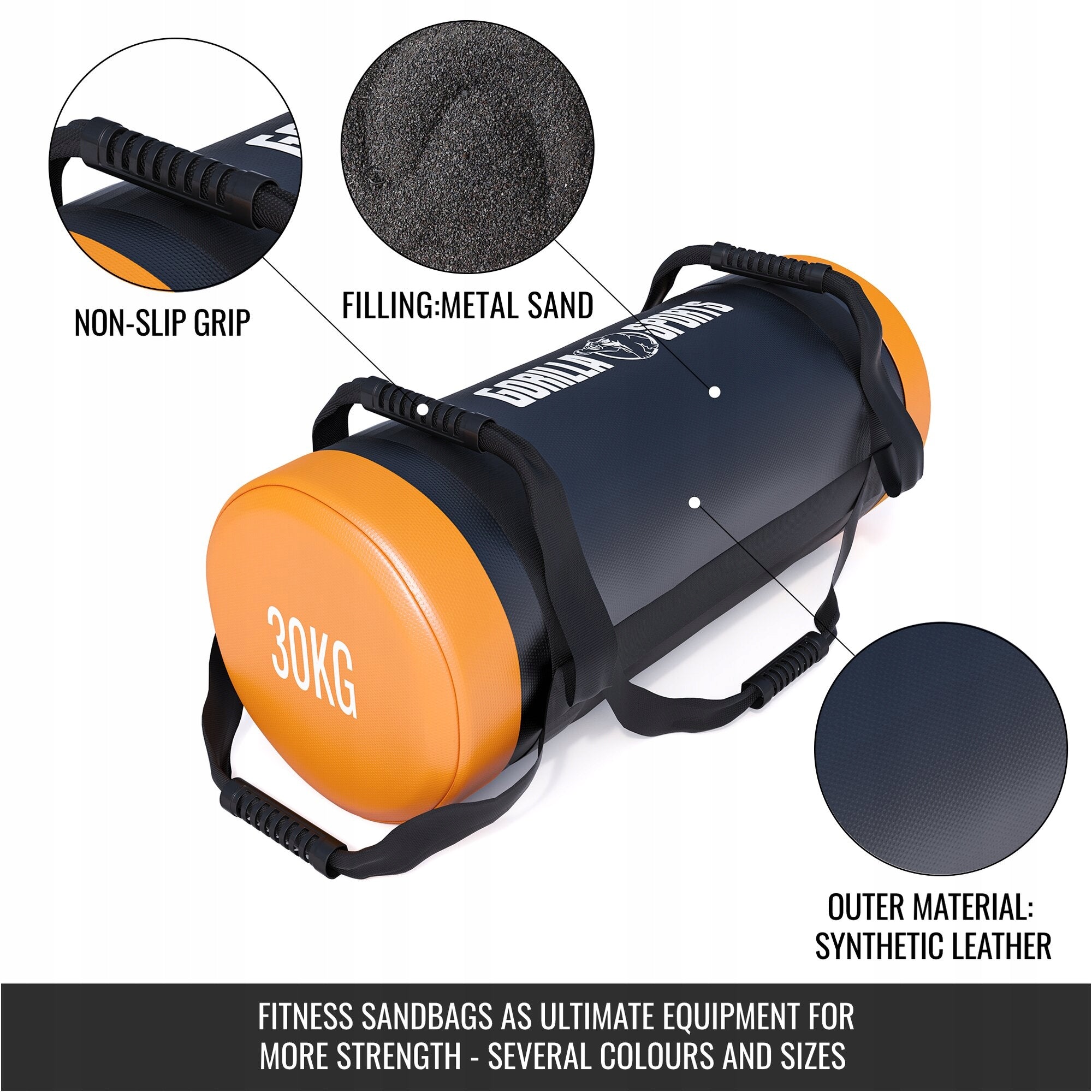 30kg Sandbag Bag with Load for Exercise Weight (mass) 30 kg