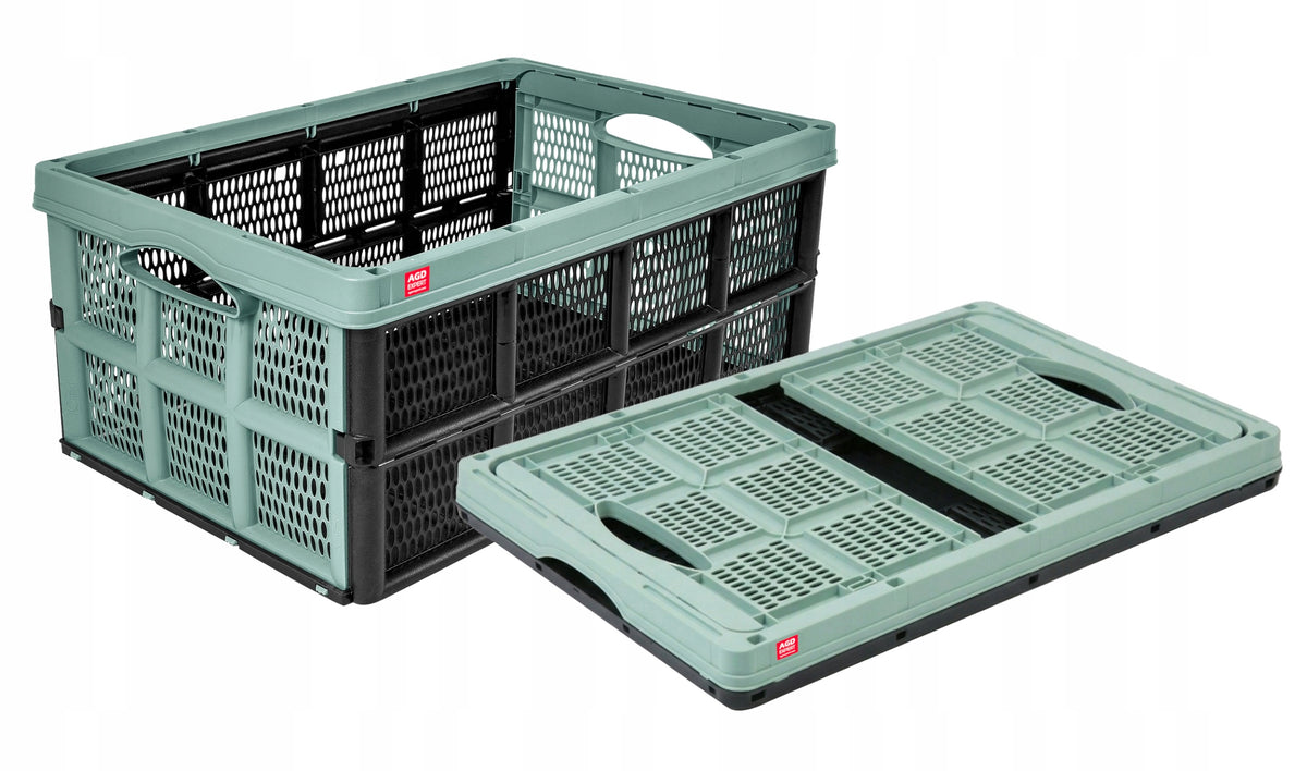 32L Folding Box Shopping Basket for Home and Car - LARGE AND STRONG