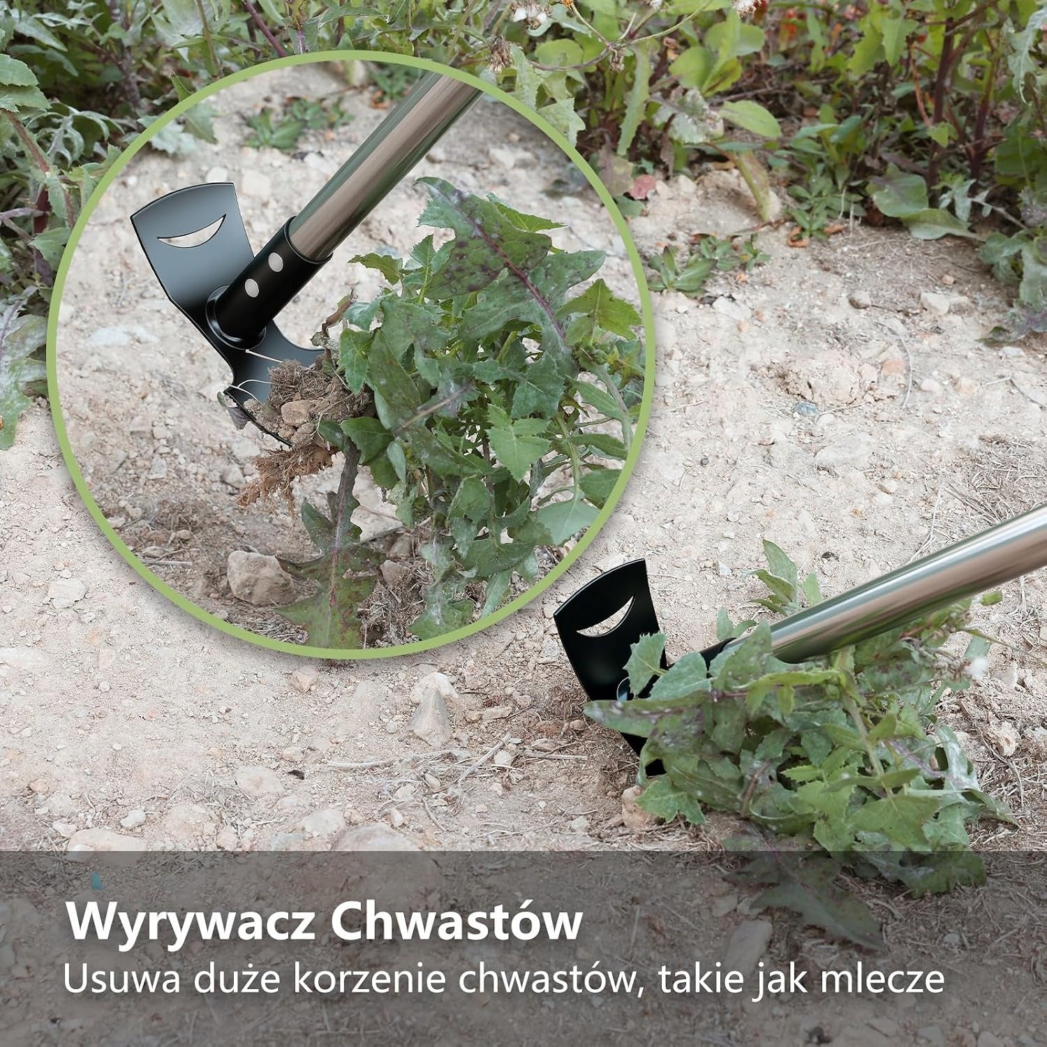 Ravėjimo įrankis 2-in-1, grėblys ir kauptukas, 148 cm rankena