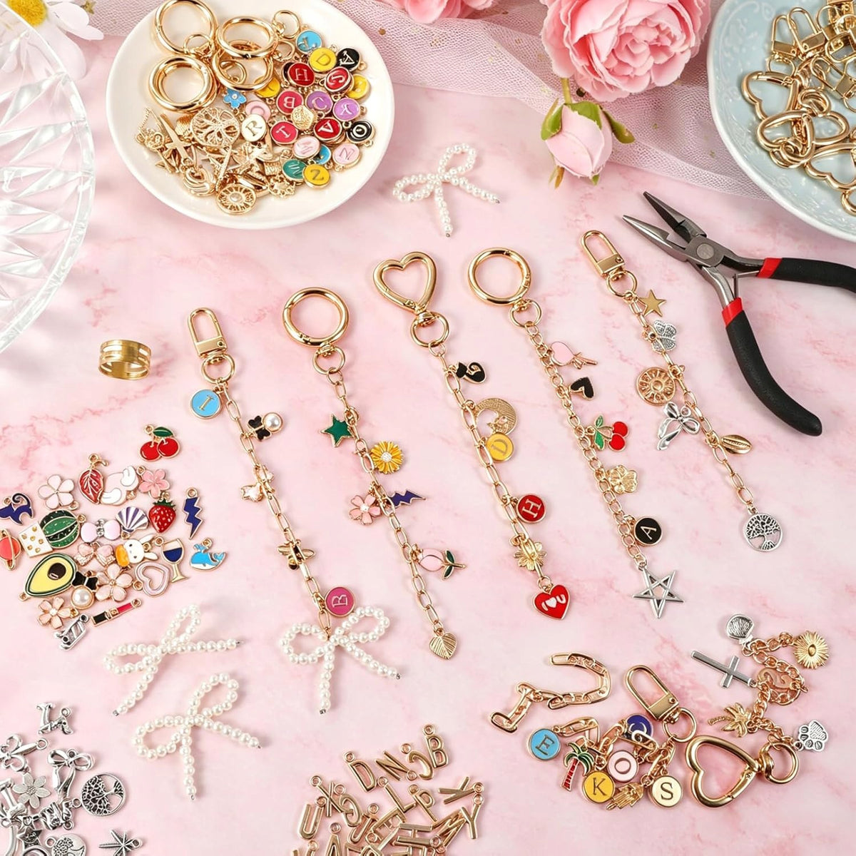 336pcs key chain making kit, D keychain making supplies Brand no brand