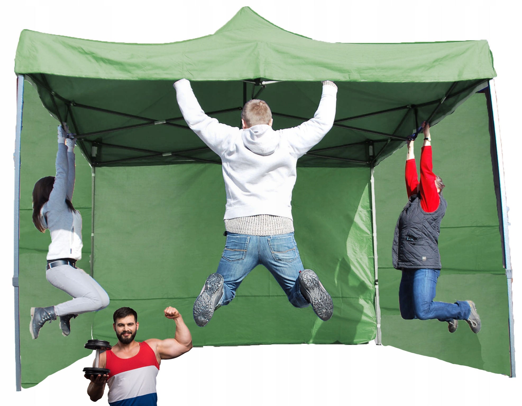 34KG 3x3 EXTRA POWER GARDEN TENT TRADE PAVILION FOLDING TURK