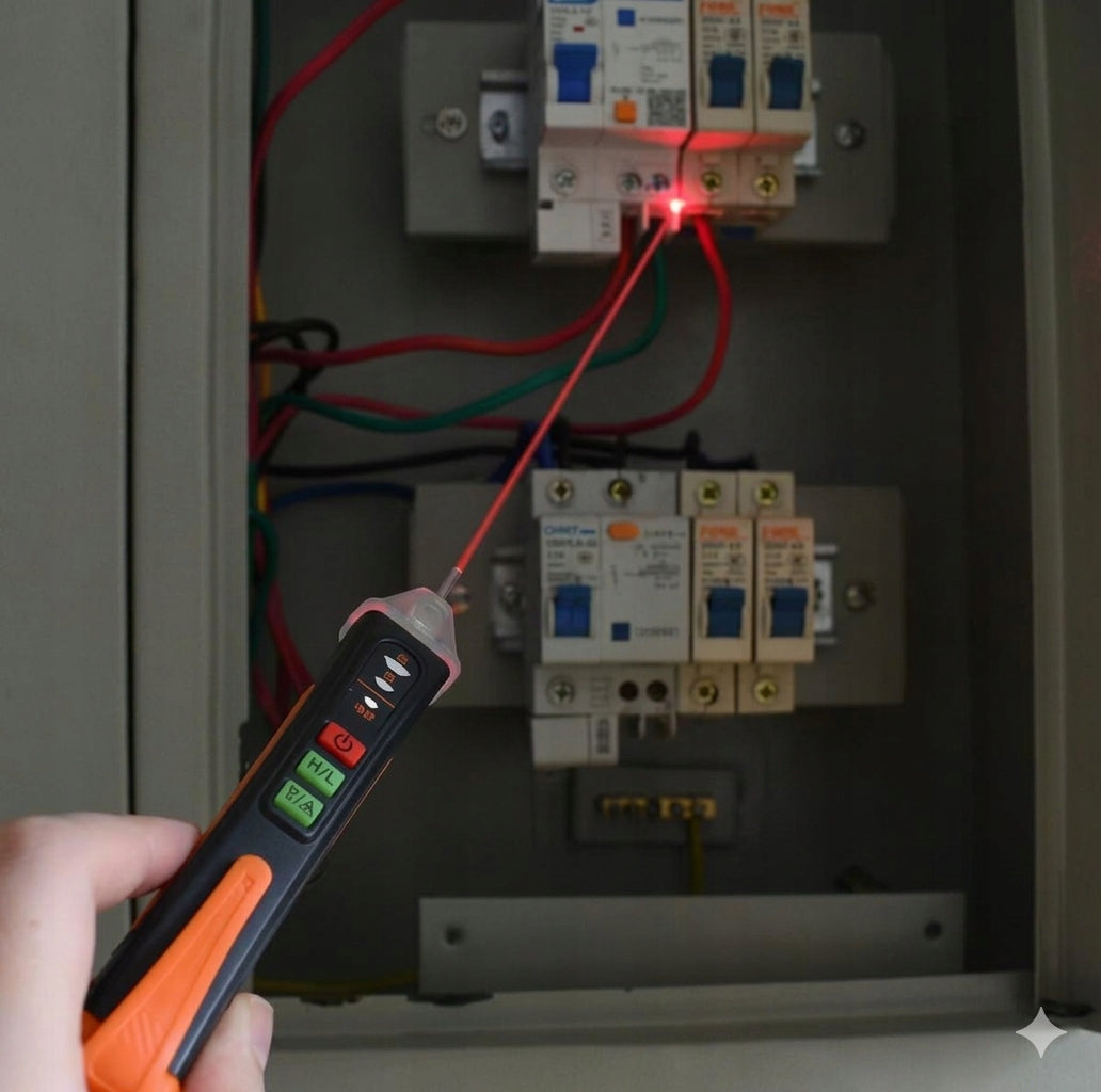 Įtampos matuoklis, bekontaktis, 12V–1000V