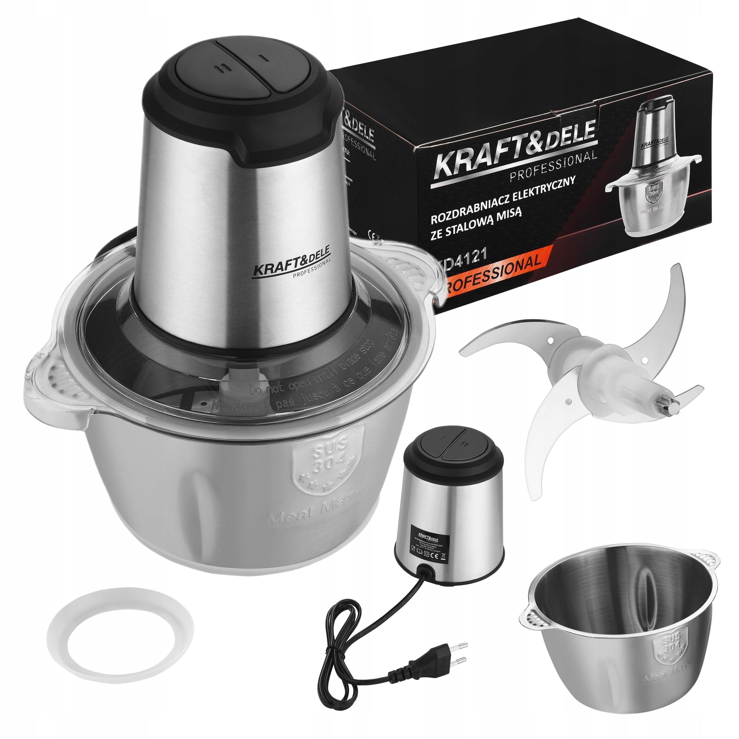 350W ELECTRIC SHREDDER FOR MEAT AND VEGETABLES 2L KRAFTDELE KD4121
