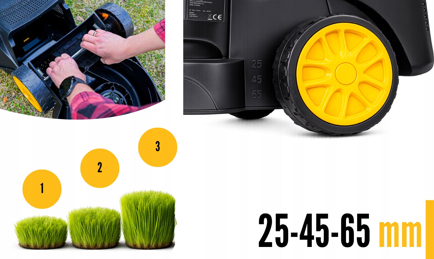 35L ADJUSTABLE ELECTRIC LAWN MOWER LIGHT STRONG LARGE BASKET BESTEN Basket capacity 35 l