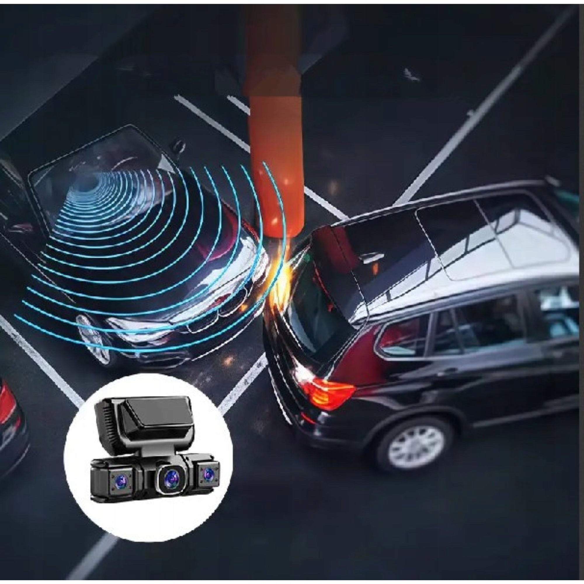 360° CAR DVR FULL HD REVERSING CAMERA WITH NIGHT MODE Power supply USB
