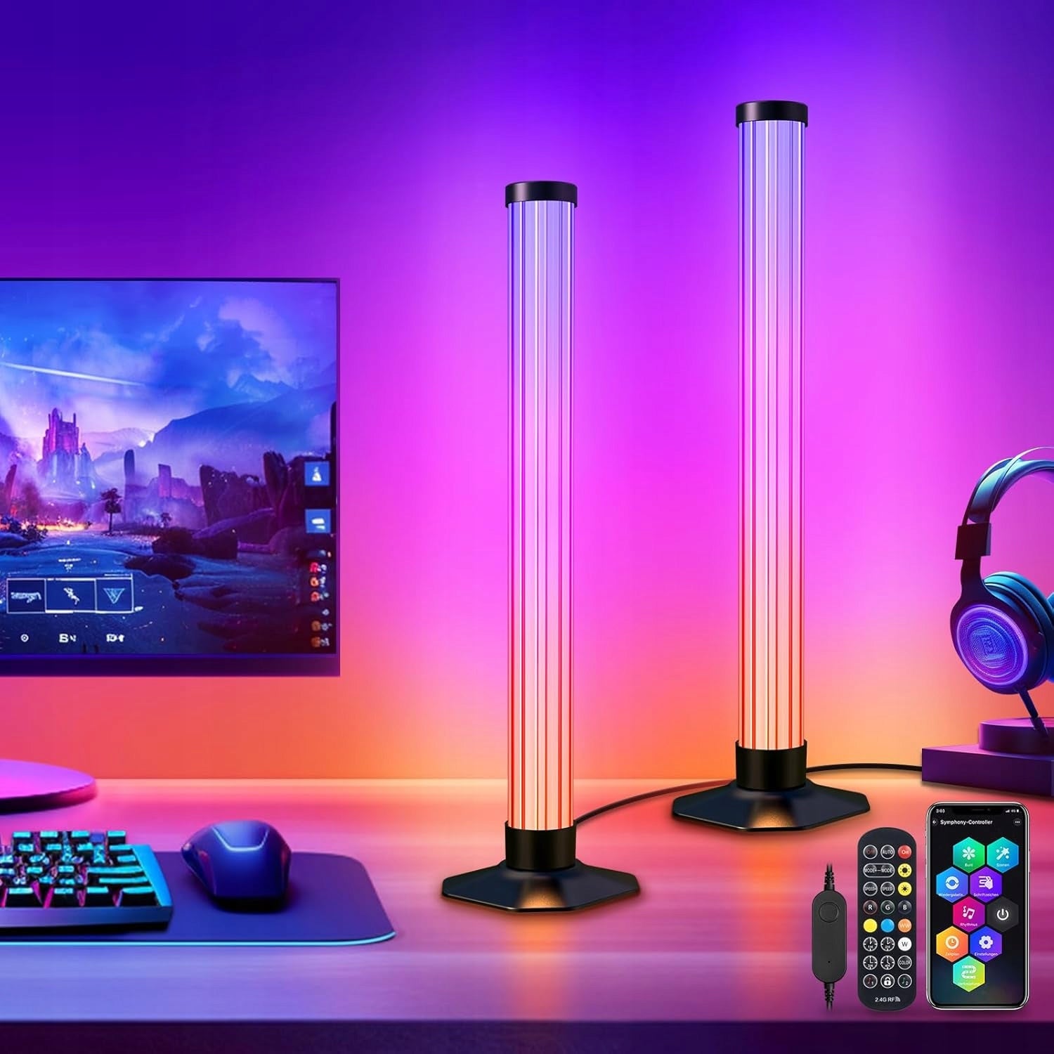 360 DEGREE SMART RGB LED STRIPS FOR TV AND GAMING Packaging status original