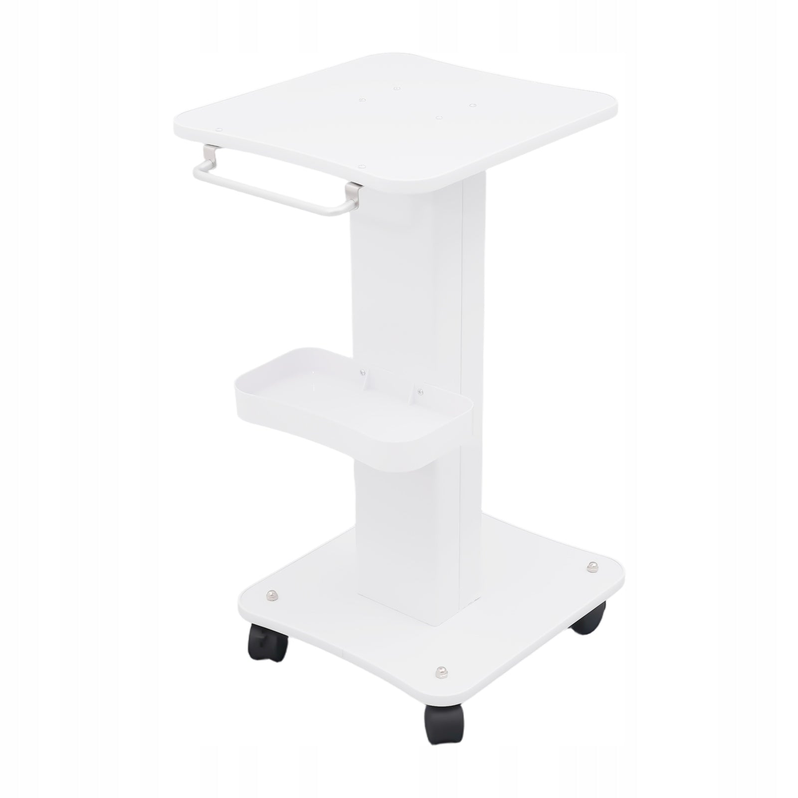 360° White Multifunctional ABS Beauty Cart Salon Trolley 40kg Load