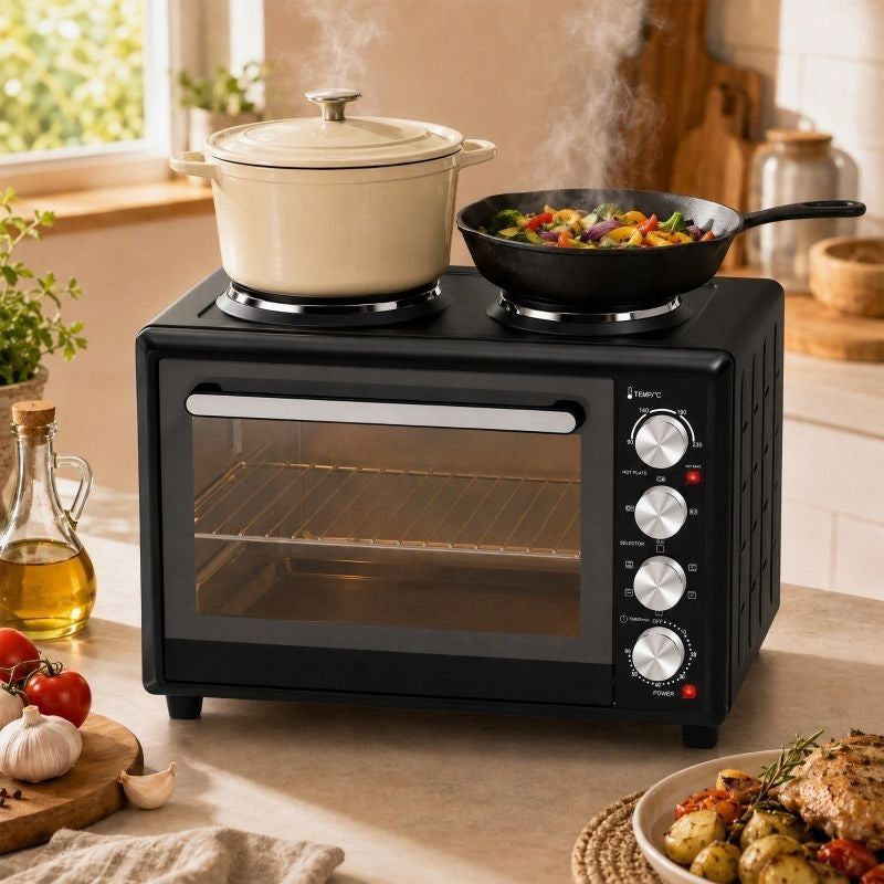 36L electric oven with 2 cooking plates and 90-230°C thermocouple Brand no brand