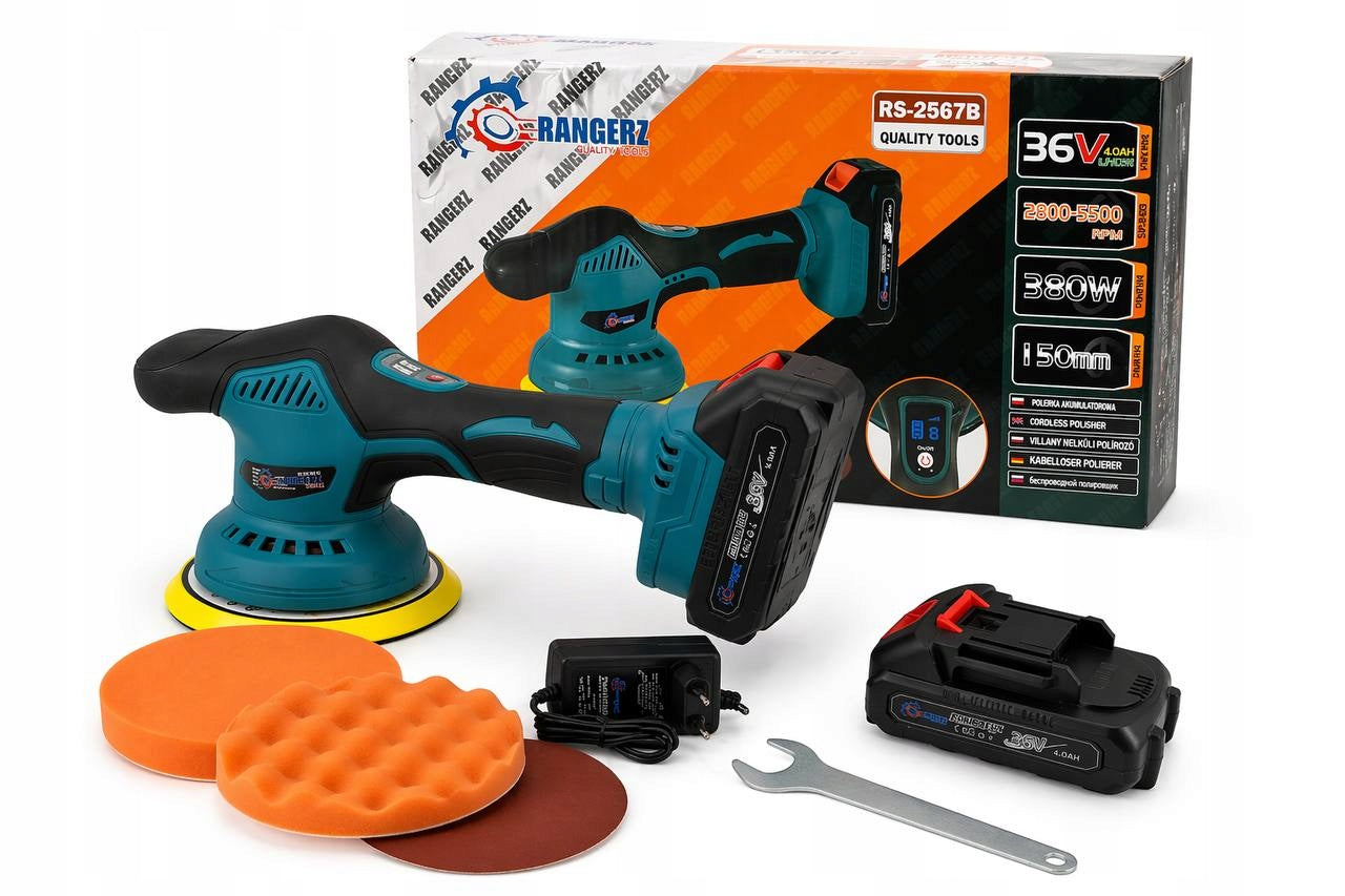 36V 4.0Ah Cordless Car Polisher 2xAKU Cordless