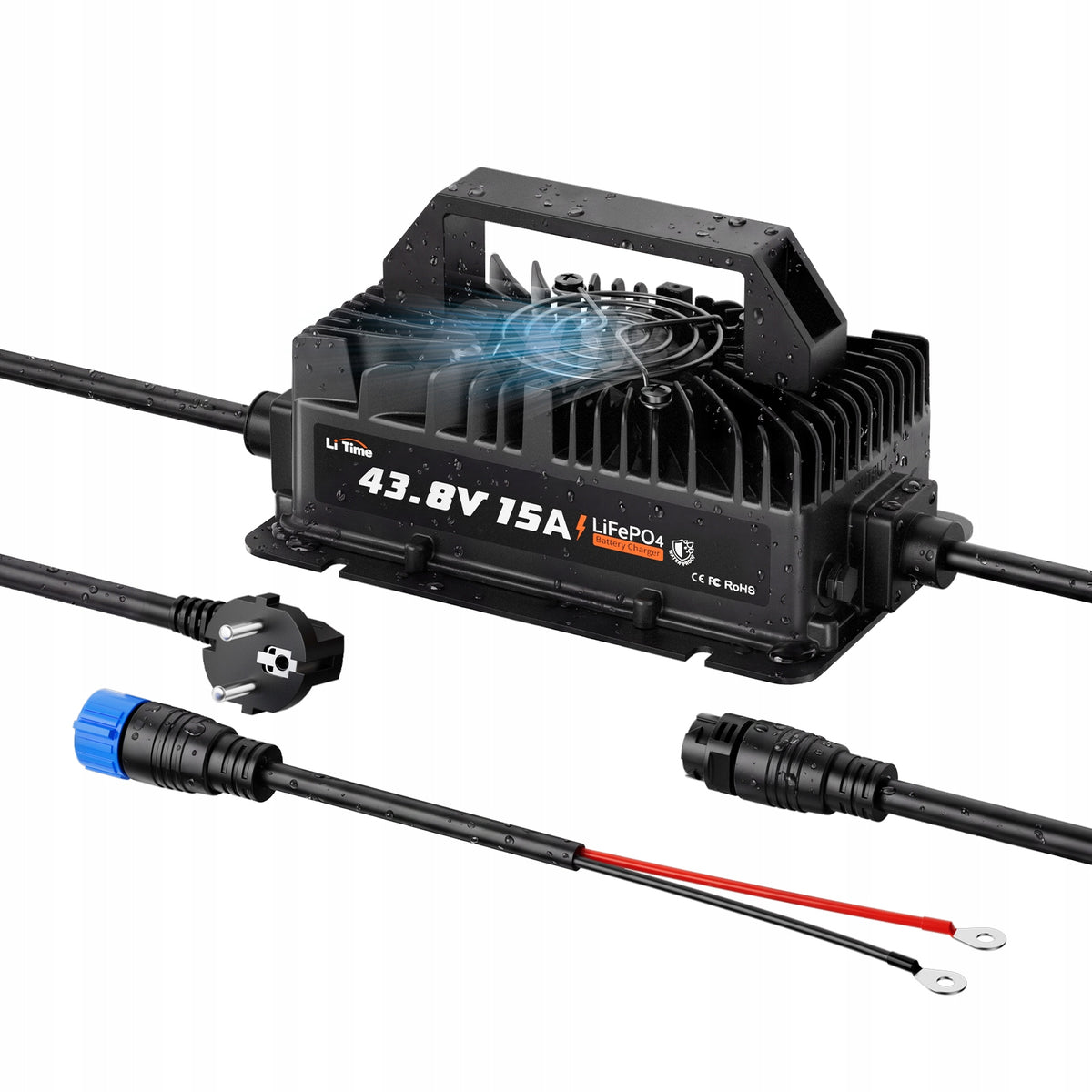 36V (43.8V) 15A IP66 waterproof LiFePO4 battery charger