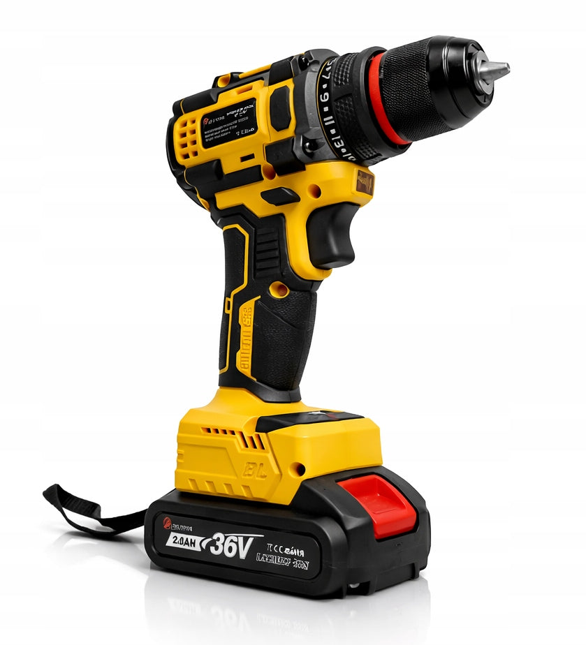 36V DRILL CORDLESS BRUSHLESS IMPACT LED SCREWDRIVER 2xAKU strong Manufacturer code le164