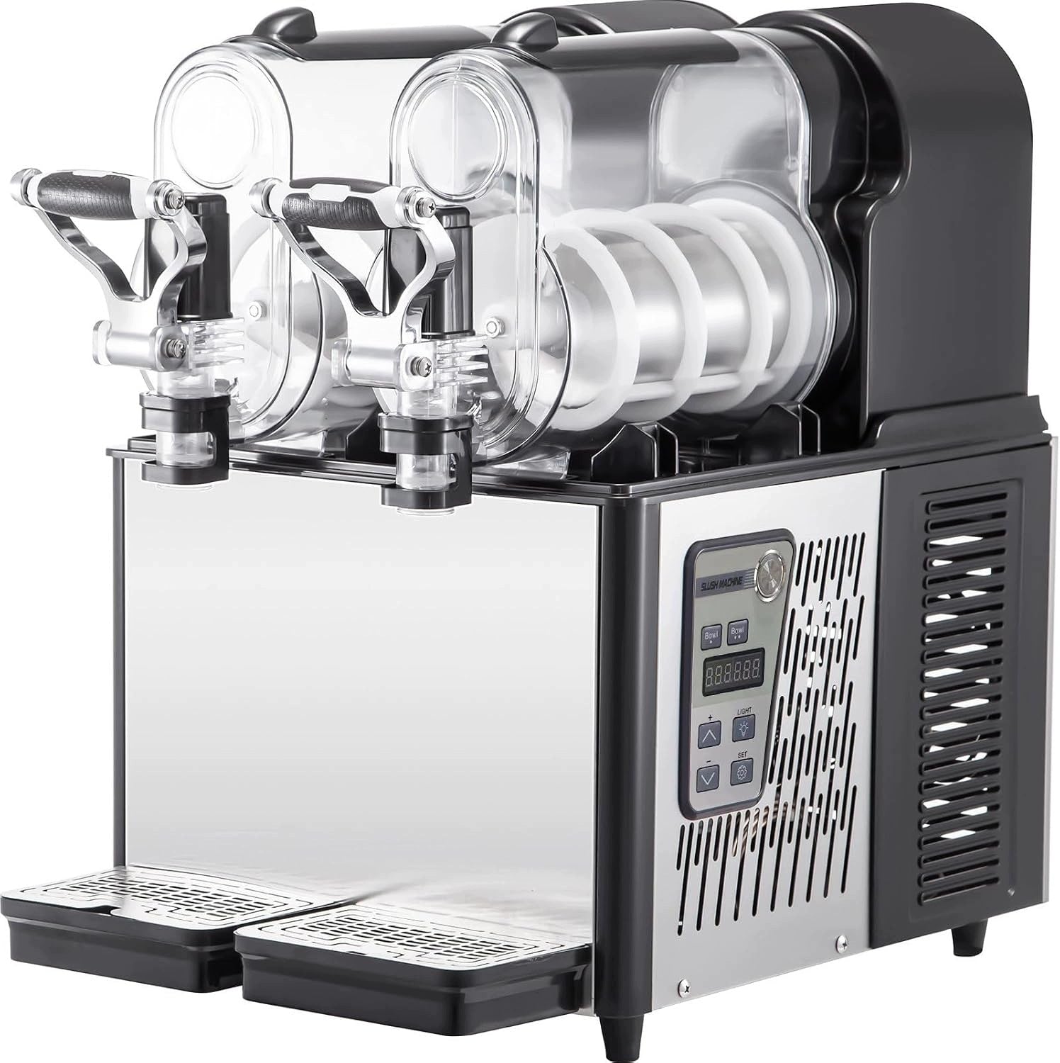 370W MASZYNA DO SLUSHIE 2x3L STAL 15poz SAMOCZYSZCZENIE